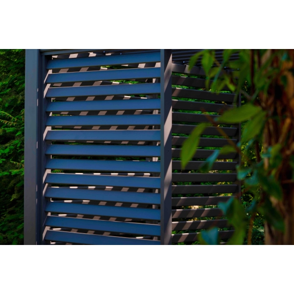 Panel Żaluzjowy Stały Aluminiowy 93 x 225,8 cm Antracyt do Pergoli NORDVIC SOLA VIKEN